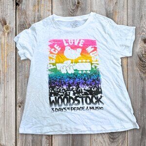 🎵 Chaser Vintage Woodstock Tee Size S – NWOT Peace Love Music Graphic